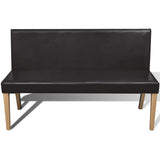 NNEVL Bench 139.5 cm Dark Brown Faux Leather