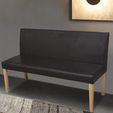 NNEVL Bench 139.5 cm Dark Brown Faux Leather