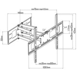 NNEVL Double-armed Tilt Swivel Wall TV Bracket 3D 600x400mm 37"-70"