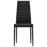 NNEVL Dining Chairs 4 pcs Black Faux Leather