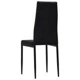 NNEVL Dining Chairs 4 pcs Black Faux Leather