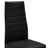 NNEVL Dining Chairs 4 pcs Black Faux Leather
