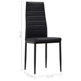 NNEVL Dining Chairs 4 pcs Black Faux Leather
