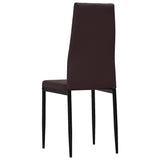 NNEVL Dining Chairs 4 pcs Brown Faux Leather