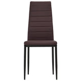 NNEVL Dining Chairs 4 pcs Brown Faux Leather