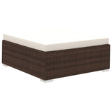 NNEVL 6 Piece Garden Lounge Set with Cushions Poly Rattan Brown