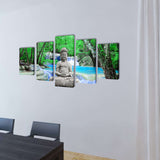 NNEVL Canvas Wall Print Set Buddha 200 x 100 cm