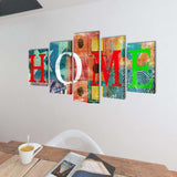 NNEVL Canvas Wall Print Set Colourful Home Design 200 x 100 cm