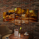NNEVL Canvas Wall Print Set Whiskey and Cigar 100 x 50 cm