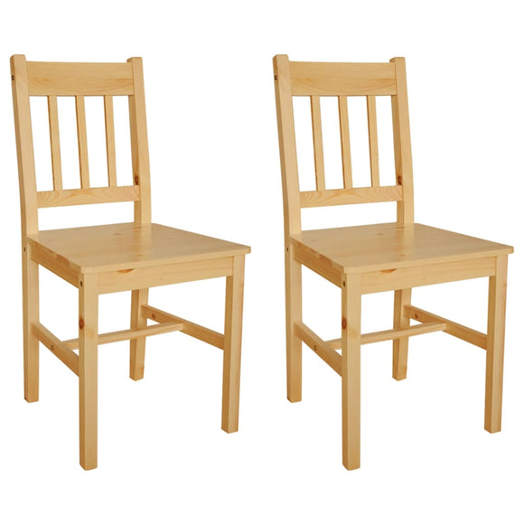 NNEVL Dining Chairs 2 pcs Pinewood