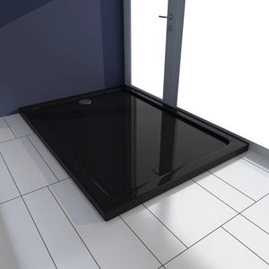 NNEVL Rectangular ABS Shower Base Tray Black 80 x 110 cm
