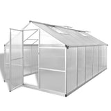 NNEVL Reinforced Aluminium Greenhouse with Base Frame 9.025 m²