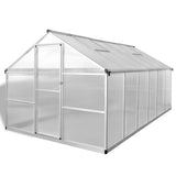 NNEVL Reinforced Aluminium Greenhouse with Base Frame 9.025 m²