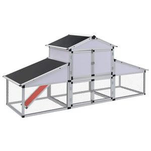 NNEVL Chicken Coop with Runs and 1 Nest Box Aluminium