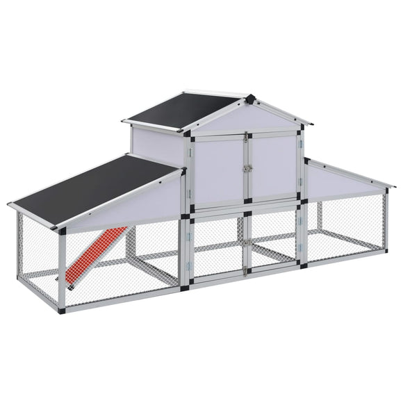 NNEVL Chicken Coop with Runs and 1 Nest Box Aluminium