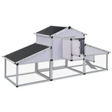 NNEVL Chicken Coop with Runs and 1 Nest Box Aluminium