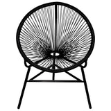 NNEVL Garden Moon Chair Poly Rattan Black