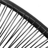 NNEVL Garden Moon Chair Poly Rattan Black