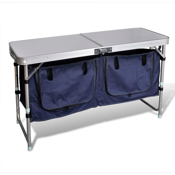 NNEVL Foldable Camping Cupboard with Aluminium Frame