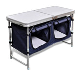 NNEVL Foldable Camping Cupboard with Aluminium Frame