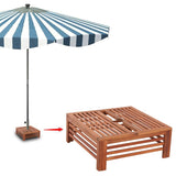 NNEVL Wooden Parasol Stand Cover