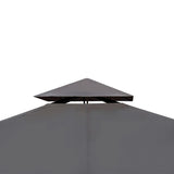 NNEVL Poly Rattan Gazebo with Dark Grey Roof 3 x 3 m