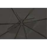 NNEVL Poly Rattan Gazebo with Dark Grey Roof 3 x 3 m