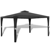 NNEVL Poly Rattan Gazebo with Dark Grey Roof 3 x 4 m