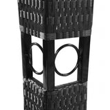 NNEVL Poly Rattan Gazebo with Dark Grey Roof 3 x 4 m
