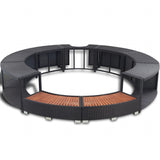 NNEVL Spa Surround Black Poly Rattan