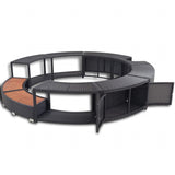 NNEVL Spa Surround Black Poly Rattan