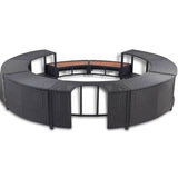 NNEVL Spa Surround Black Poly Rattan