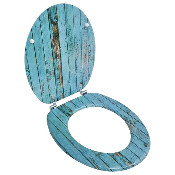 NNEVL Toilet Seats with Hard Close Lids MDF Old Wood