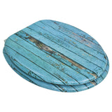 NNEVL Toilet Seats with Hard Close Lids MDF Old Wood