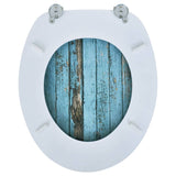 NNEVL Toilet Seats with Hard Close Lids MDF Old Wood