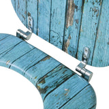 NNEVL Toilet Seats with Hard Close Lids MDF Old Wood