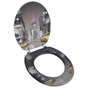 NNEVL Toilet Seats with Hard Close Lids MDF New York
