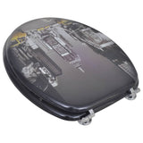 NNEVL Toilet Seats with Hard Close Lids MDF New York