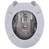 NNEVL Toilet Seats with Hard Close Lids MDF New York