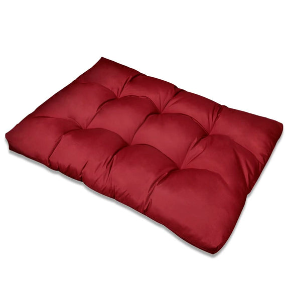 NNEVL Wine Red Upholstered Seat Cushion 120 x 80 x 10 cm