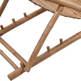 NNEVL Outdoor Deck Chair with Footrest Bamboo