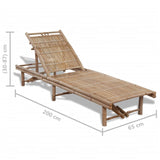 NNEVL Sun Lounger Bamboo