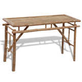 NNEVL Beer Table with 2 Benches 100 cm Bamboo