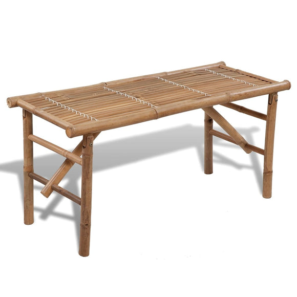 NNEVL Folding Garden Bench 118 cm Bamboo