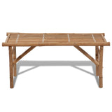 NNEVL Folding Garden Bench 118 cm Bamboo