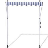 NNEVL Retractable Awning 200 cm Manually-operated Blue/White