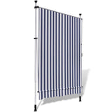 NNEVL Retractable Awning 200 cm Manually-operated Blue/White