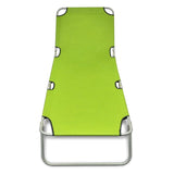 NNEVL Folding Sun Lounger Powder-coated Steel Apple Green