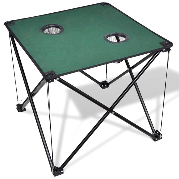 NNEVL Foldable Camping Table Dark Green