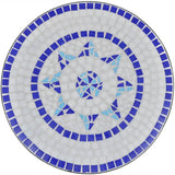 NNEVL Bistro Table Blue and White 60 cm Mosaic